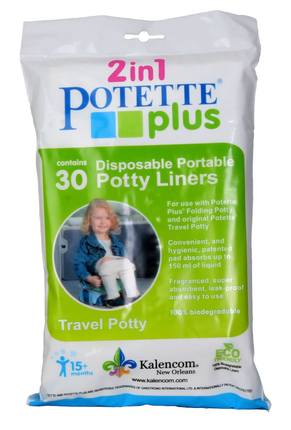 美国potette plus一次性衬垫清理袋儿童马桶垫坐便器衬垫/30片装