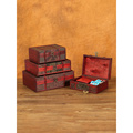 。复古收纳盒桌面杂物整理收纳箱木箱小木盒子木质储物盒带锁首饰