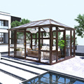 阳光房断桥凉亭子庭院露台透明玻璃别墅花园易房设计