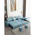 北欧现代简约沙发床小户型客厅两用科技布多功能可折叠贵妃沙发床