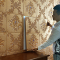 3立体墙贴欧式大马士革自粘墙纸软包电视背景墙卧室装饰墙面贴纸