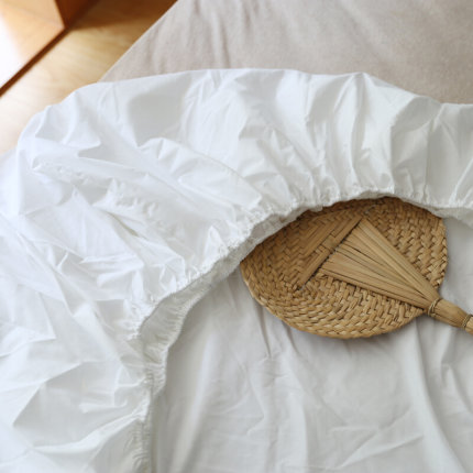 瑕疵特价处理 外贸白色涤棉1.5米床笠1.8米席梦思保护套床垫套