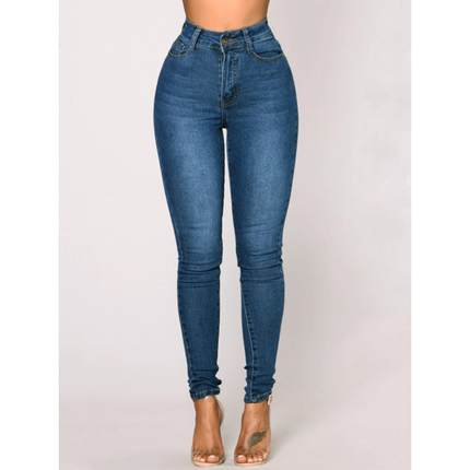 Ladies jeans 2024Fashion elastic pencil trousers women pants