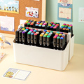 手提式笔筒收纳盒学生大容量马克笔彩笔画笔铅笔盒文具分格整理盒