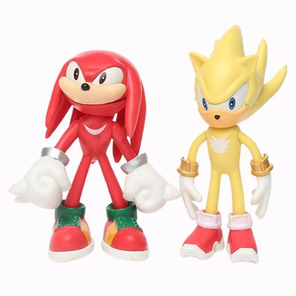 网红cm pcs/set Sonic Figure Toys Doll Anime Cartoon Sonic Ta