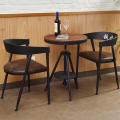 咖啡厅桌椅沙发实木甜品奶茶店桌椅阳台蛋糕水酒吧桌椅组合小圆桌
