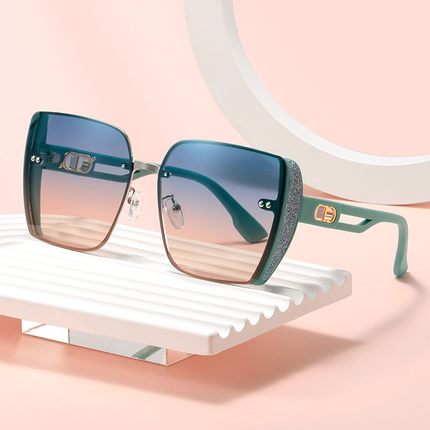 墨镜女款2024新款太阳眼镜防光金属眼镜框高级感防紫外线偏光镜片