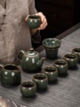 千丝家 功夫茶具套装家用整套陶瓷办公会客轻奢简约冰裂茶壶茶杯