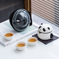 熊猫茶具便捷式旅行茶具随身快客杯功夫户外泡茶茶具陶瓷礼品定制