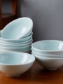 景德镇青瓷米饭碗家用5寸小碗10个装酒店商用可定制中式简约汤碗
