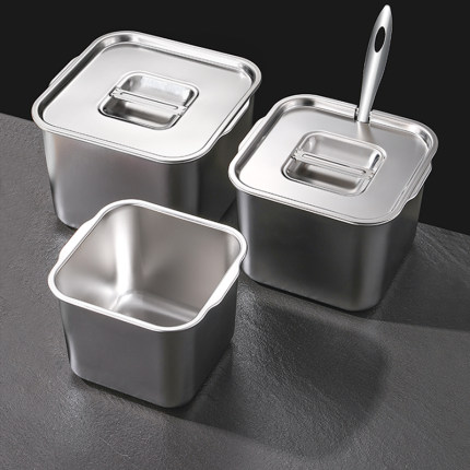 不锈钢调味料罐调料罐商用调料盒厨房家用猪油罐子装油容器辣椒缸