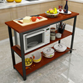 厨房切菜桌小桌子餐桌家用多功能钢木桌长桌定制置物架厨房操作台