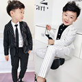 男童绅士西装三件套1-3岁韩版2小男孩修身西服4春秋5儿童礼服套装