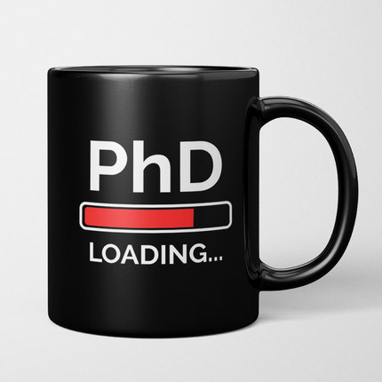 新款PHD LOADING博士学位生日礼物水杯子盖带勺子黑色高级感男女
