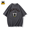 PANCOAT美式卡通印花重磅320g情侣款短袖夏季新款纯棉宽松圆领t恤