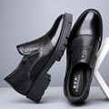 男士凉鞋夏季镂空透气洞洞皮鞋10cm真皮商务正装休闲8cm内增高鞋