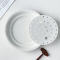 家用陶瓷水饺盘多孔沥水盘子网红创意水果盘菜盘托盘蒸盘蒸架蒸片