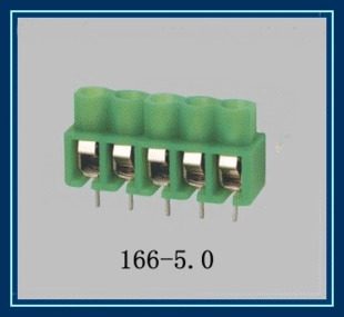 KF166-5.0间距螺钉式PCB接线端子2/3位可拼接