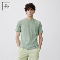 Marc O'Polo/MOP 2024夏季新款圆领森柔棉透气吸汗纯色短袖T恤男