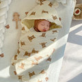 夏天龙年豆豆绒纱布抱被初生婴儿包被夏季薄款新生的儿包巾被子