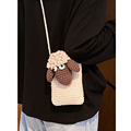小羊针织毛线迷你小包包成品diy编织手机包可爱恶搞儿童卡通斜挎