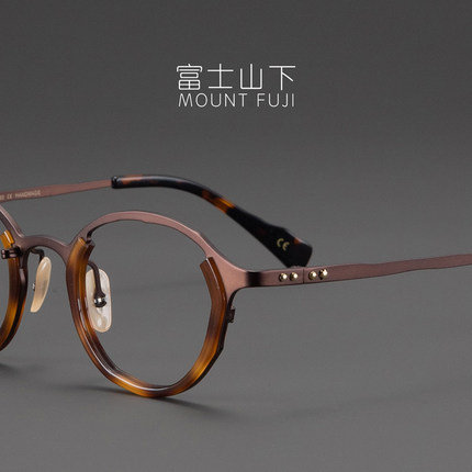 小众轻奢款 眼镜框镜架男日本超轻纯钛女大脸显瘦文艺气质MM0055