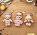 上海迪士尼国内代购厨房系列达菲雪莉玫可琪安毛绒钥匙圈扣包挂件