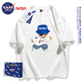 NASA联名夏季短袖T恤男女款时尚青少年韩版小众衣重磅纯棉印花衫