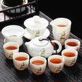 茶具套装家用茶杯功夫整套中式盖碗泡茶办公室玻璃瓷高端小套茶道