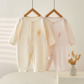 婴儿哈衣夏季长袖薄款纯棉新生儿睡衣空调服家居服宝宝连体衣衣服