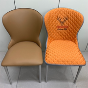 新款北欧弧形椅套罩全包防滑奶油风轻奢椅子套四季通用餐椅套坐垫