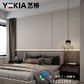 天津电视沙发床头硬包木饰面格栅铝条背景墙竹炭竹木纤维板护墙板
