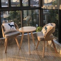 阳台小桌椅三件套实木