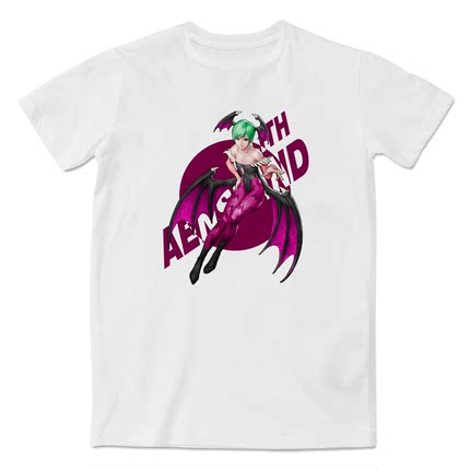 恶魔战士之紫色莉莉丝安斯兰特游戏周边定制休闲潮流短袖T恤