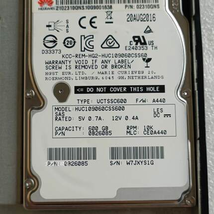议价HGST 600G 10K 6G SAS 硬盘HUC109060CSS600 02310QN原装正品