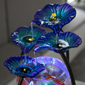 小型鱼缸客厅家用创意流水摆件自循环陶瓷玻璃懒人办公室桌面摆件