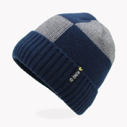 NY&NEW帽子男冬季保暖毛线帽针织套头帽冬天男士围脖套帽加厚包头