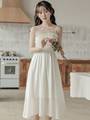 法式甜美仙女裙吊带裙女夏季2023新款白色无袖连衣裙气质显瘦长裙