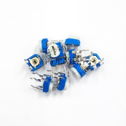 HGK 新品 RM065-474蓝白可调电位器 470K WH065-2兰白 500/包
