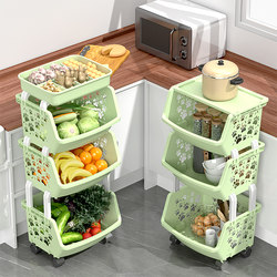厨房置物架落地多层厨房专用收纳神器菜篮子果蔬菜架用品家用大全