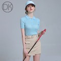 高尔夫套装女夏季网红韩版2023新款golf运动短袖T恤修身针织女装