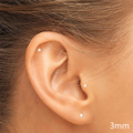 新s925纯银星星耳钉女超小不过敏养耳洞隐形耳饰简约日常百搭耳环