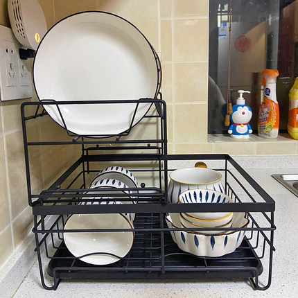 沥水碗碟架落地多层碗架子晾放碗盘碗筷水槽厨房置物架台面收纳架