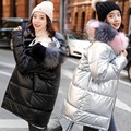 个性亮面羽绒棉服女装新款冬季韩版宽松面包服棉袄外套潮9-30岁18