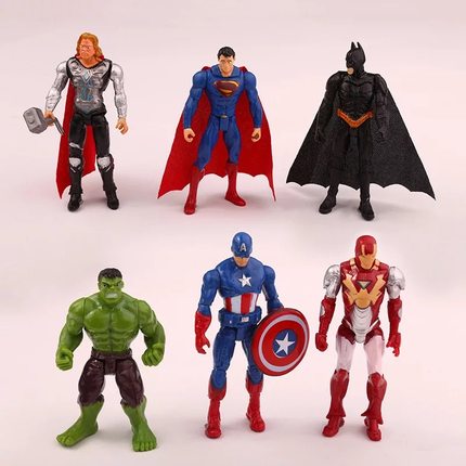 6款复仇者英雄联盟超人公仔队长钢铁侠蛋糕装饰摆件 蛋糕插件