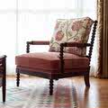 高档美式复古做旧羽绒沙发客厅家具白蜡实木布艺沙发单人休闲沙发