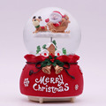 2023年新款圣诞节音乐盒装饰品圣诞树老人水晶球福袋创意礼品彩灯