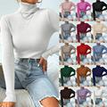 2023 Women&#39;s Turtleneck Sweater Pullover Knitted Top