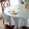 圆桌桌布家用圆形台布餐桌布布艺高级感皮革桌垫防水防油免洗防烫