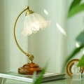 花朵玻璃氛围灯卧室床头灯法式美式复古欧式学习高级感中式台灯
